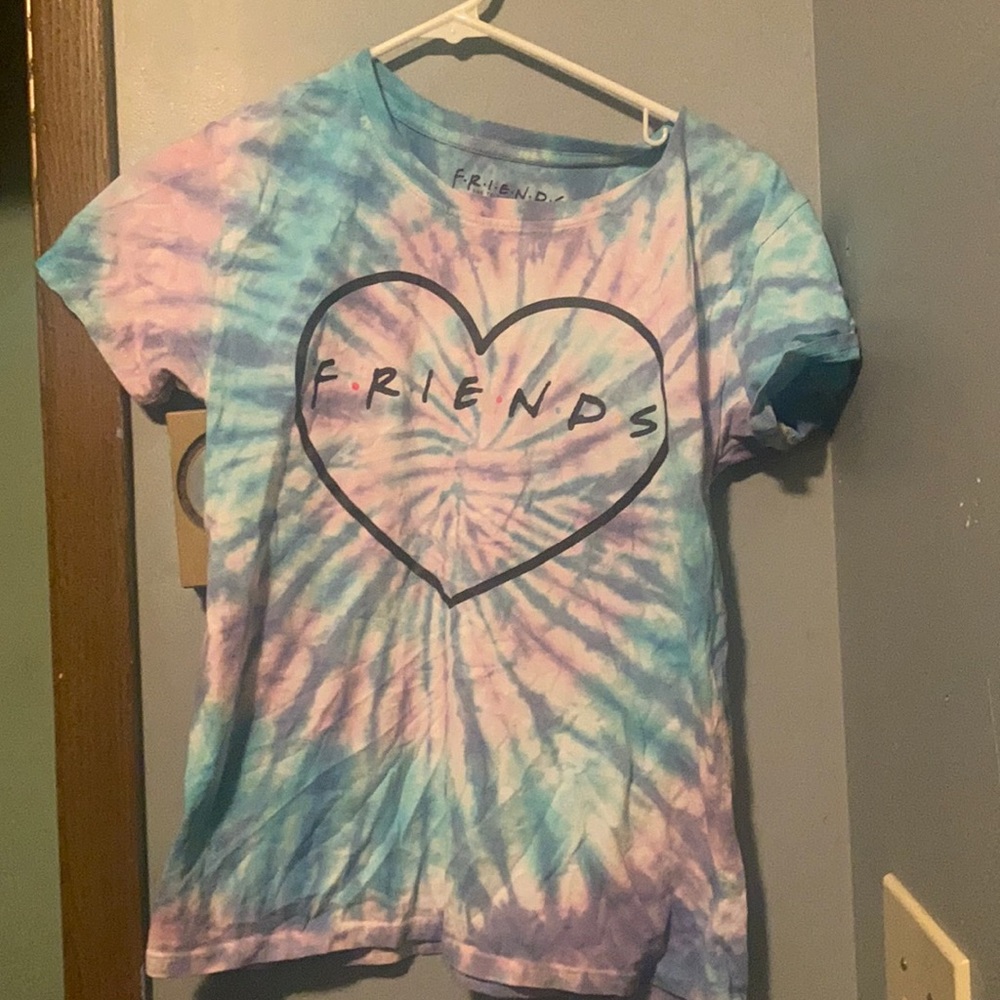 Large tie dye friends shirt